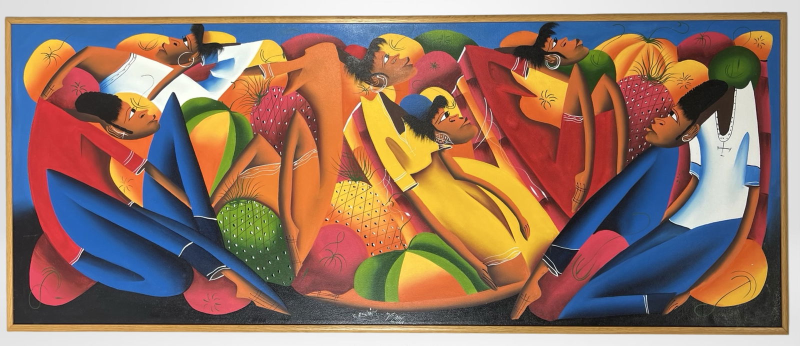 Haitian Modern Cubist Figurative Oil Painting (1 of 5)