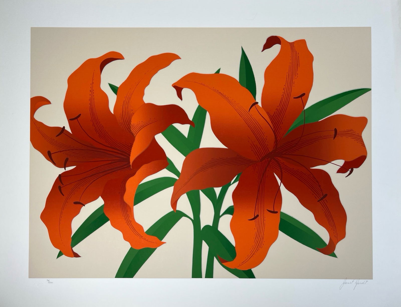 "Tiger Lily" - Signed LE Lithograph by Janet Hardt (1 of 5)