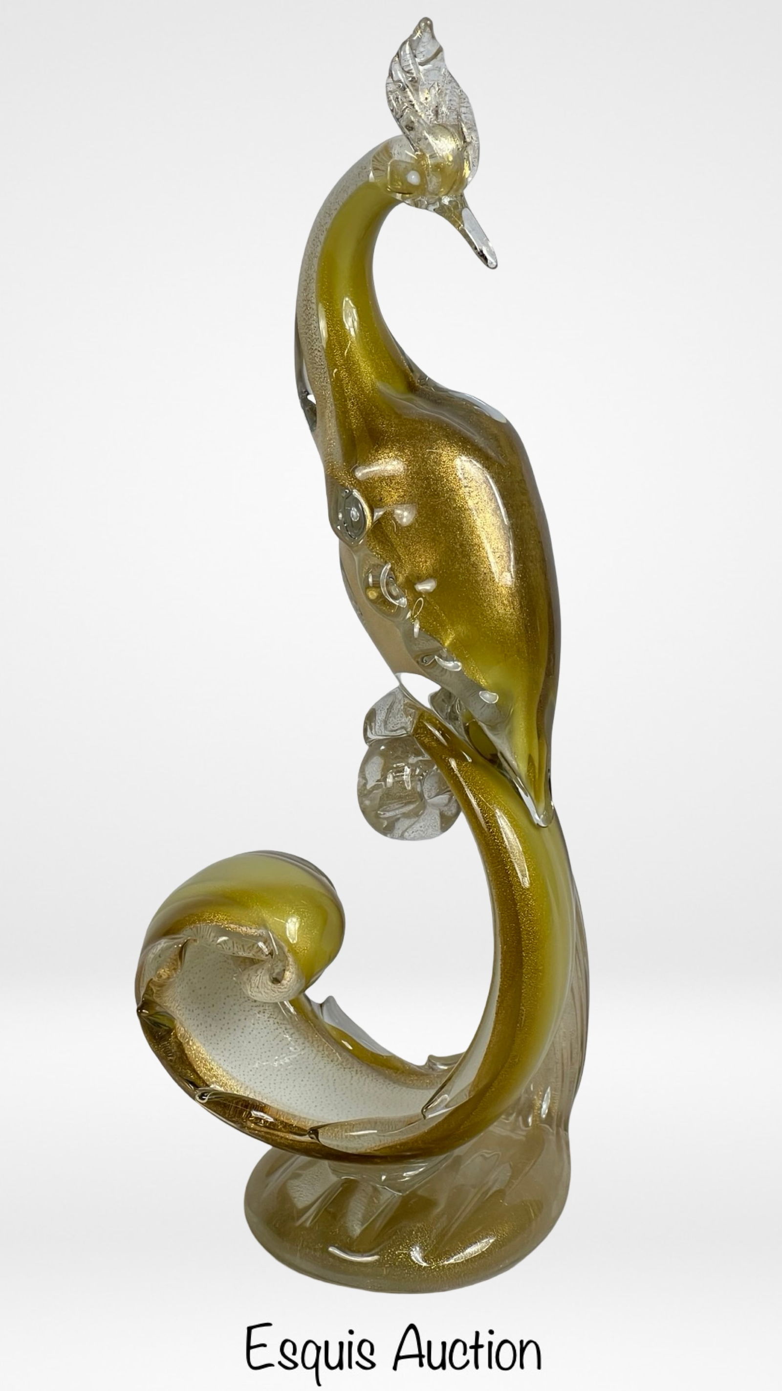 Alfredo Barbini Murano Bird of Paradise Sculpture (1 of 5)