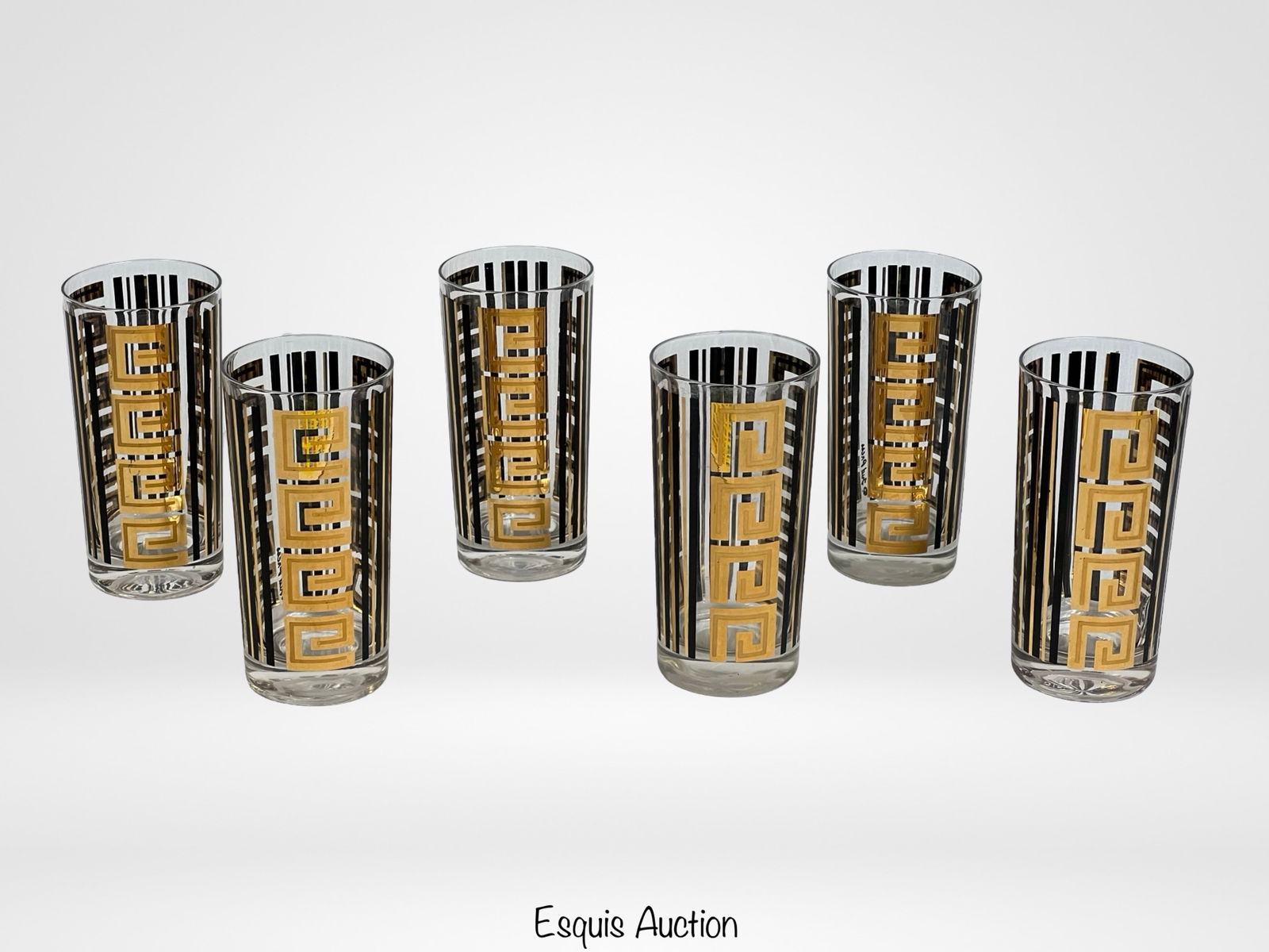 Fred Press MCM "Derby" Highball Glasses- Set of 6 (1 of 5)