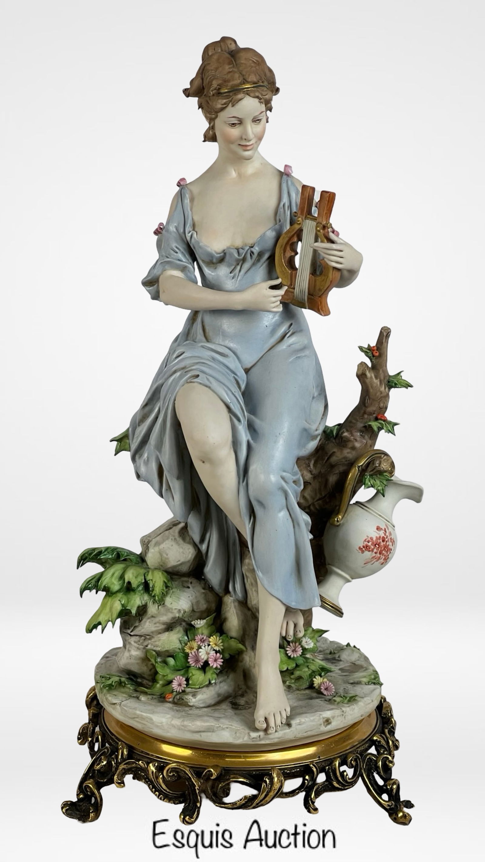 Capodimonte Benacchio Lady w/ Lyre 15" (1 of 8)