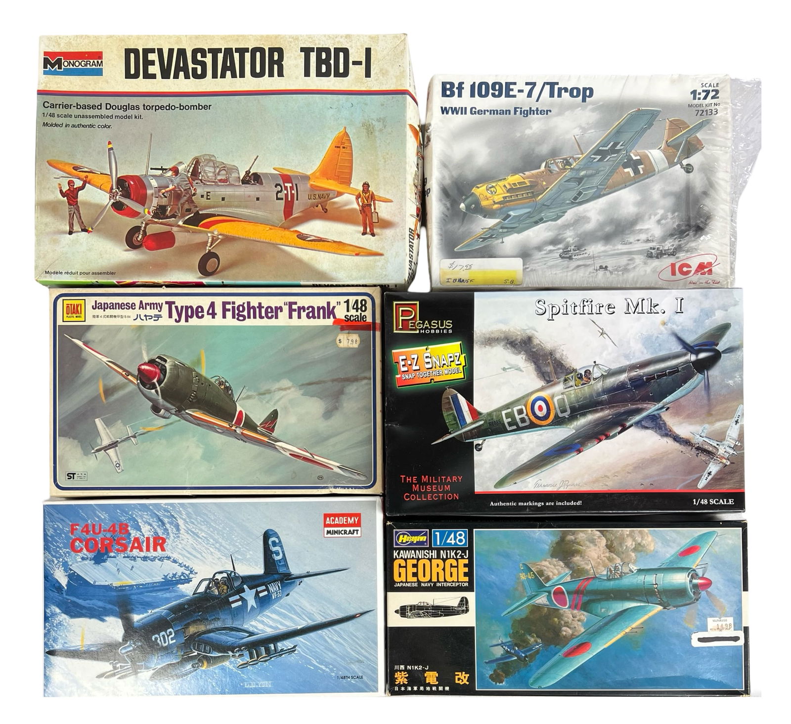 Vintage Military Airplane Plastic Model Kits (1 of 4)