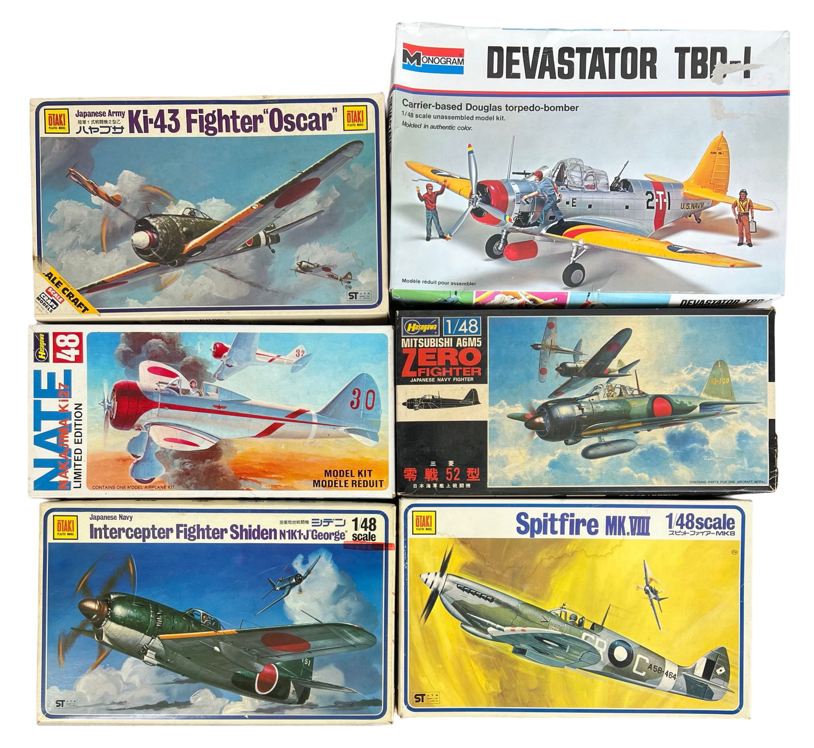 Vintage WWII Military Aircraft Model Kits - 1/48 (1 of 3)