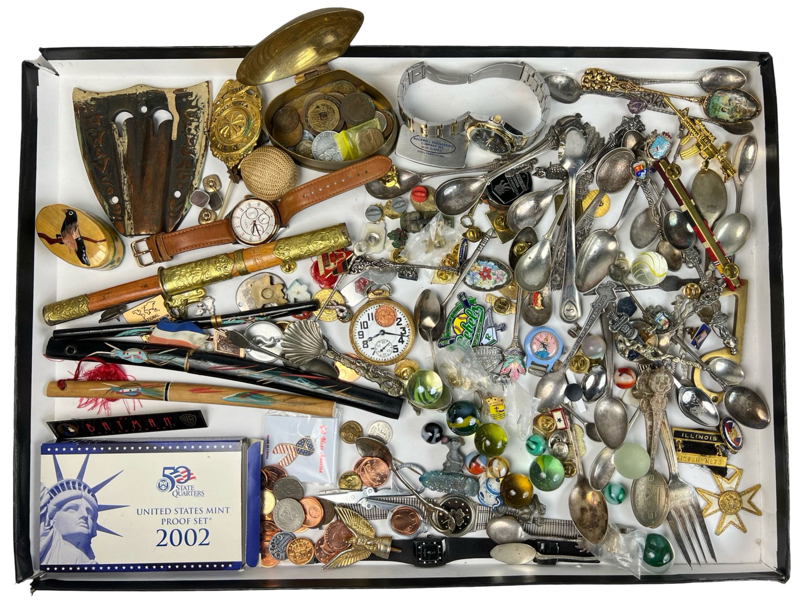 Grandfather's Junk Drawer Lot - Coins, Watches, Me (1 of 9)