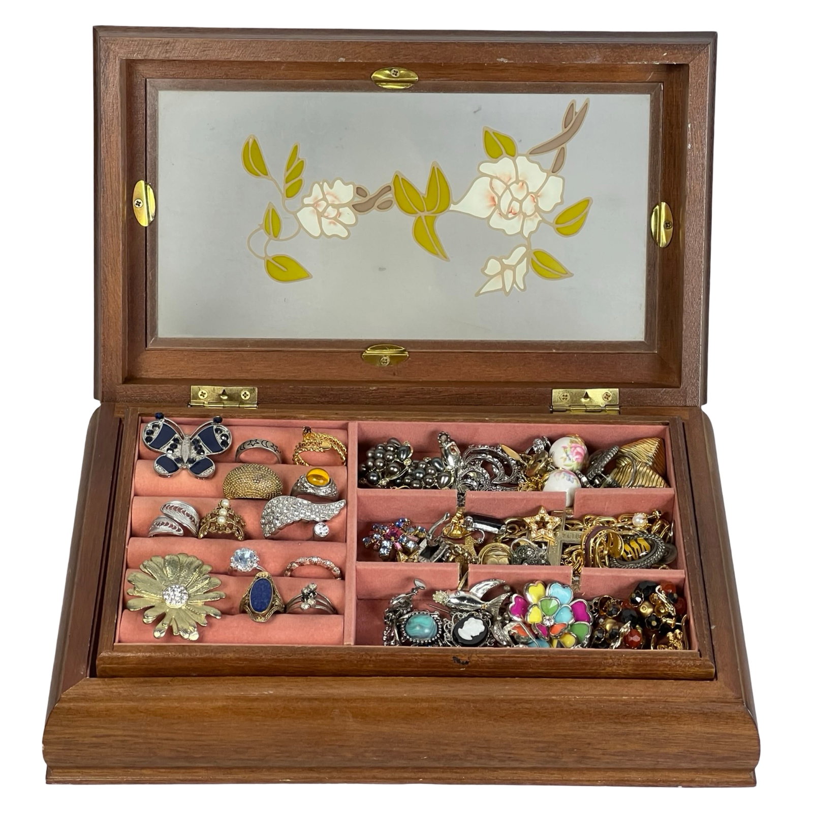 Vintage Jewelry Box Full of Unsearched Treasures: Embark on a journey of discovery with this Vintage Jewelry Box Full of Unsearched Treasures. Housed within a charming vintage jewelry box, this collection promises an array of surprises waiting to be 