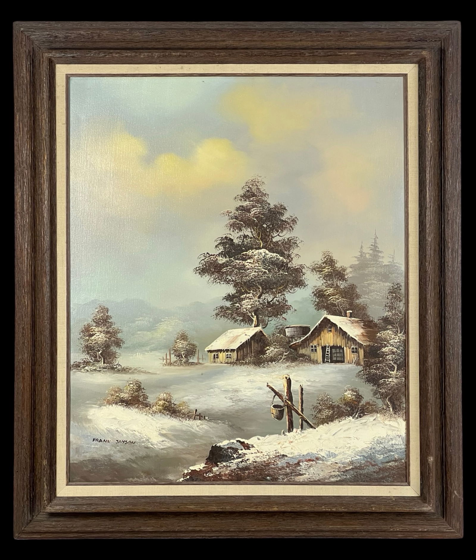 Frank Jayson - Winter Countryside Oil Painting (1 of 3)