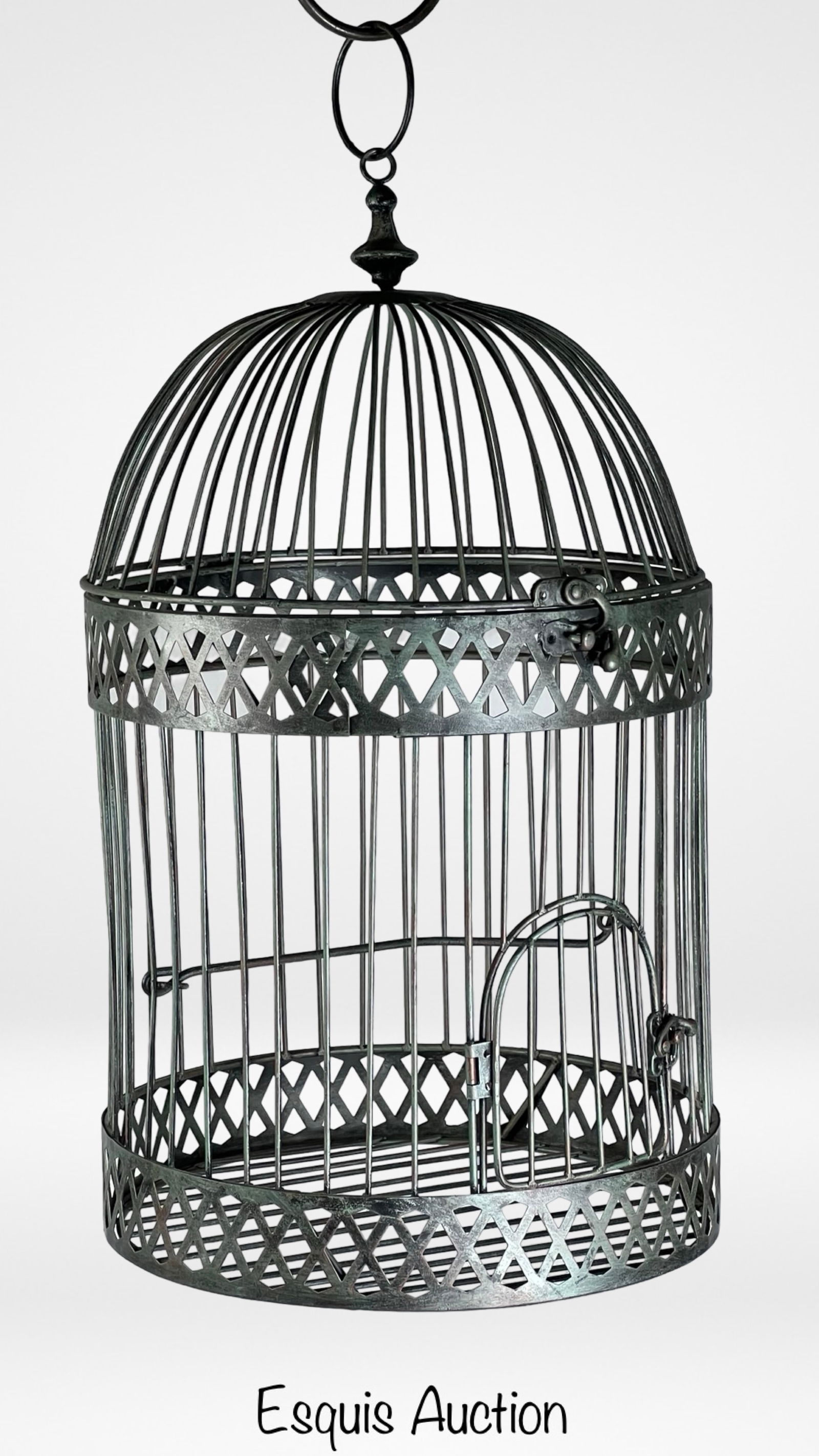 Vintage Domed Iron Birdcage (1 of 3)