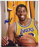 Magic Johnson Autographed Lakers Basketball Photo