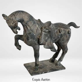 Antique Chinese Bronze Tang-Style Horse Sculpture (1 of 5)