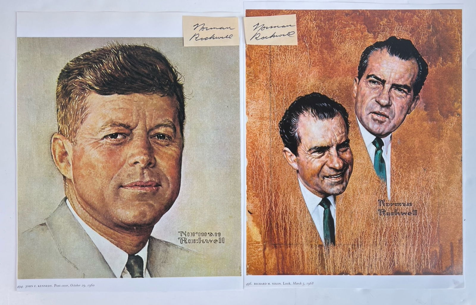 Norman Rockwell Signed Autograph/ Signature Cuts (1 of 4)