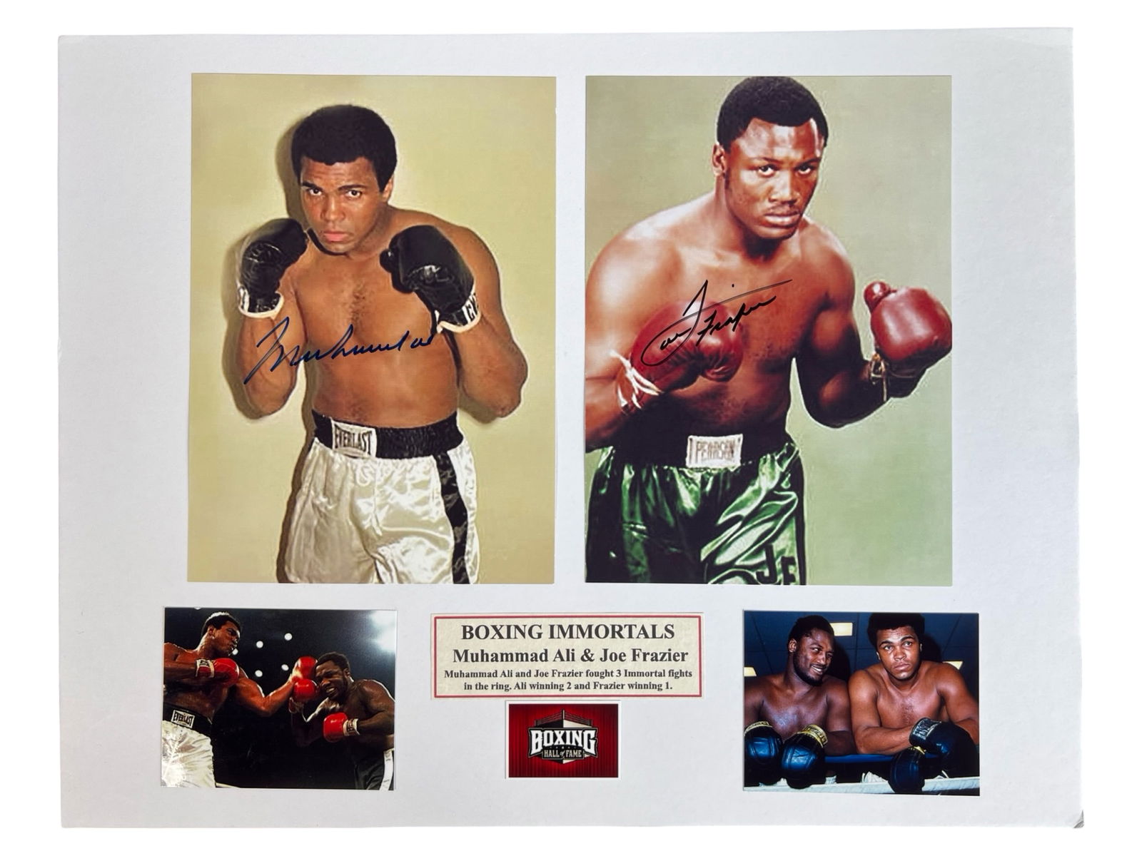 Muhammad Ali & Joe Frazier Signed Photographs (1 of 3)