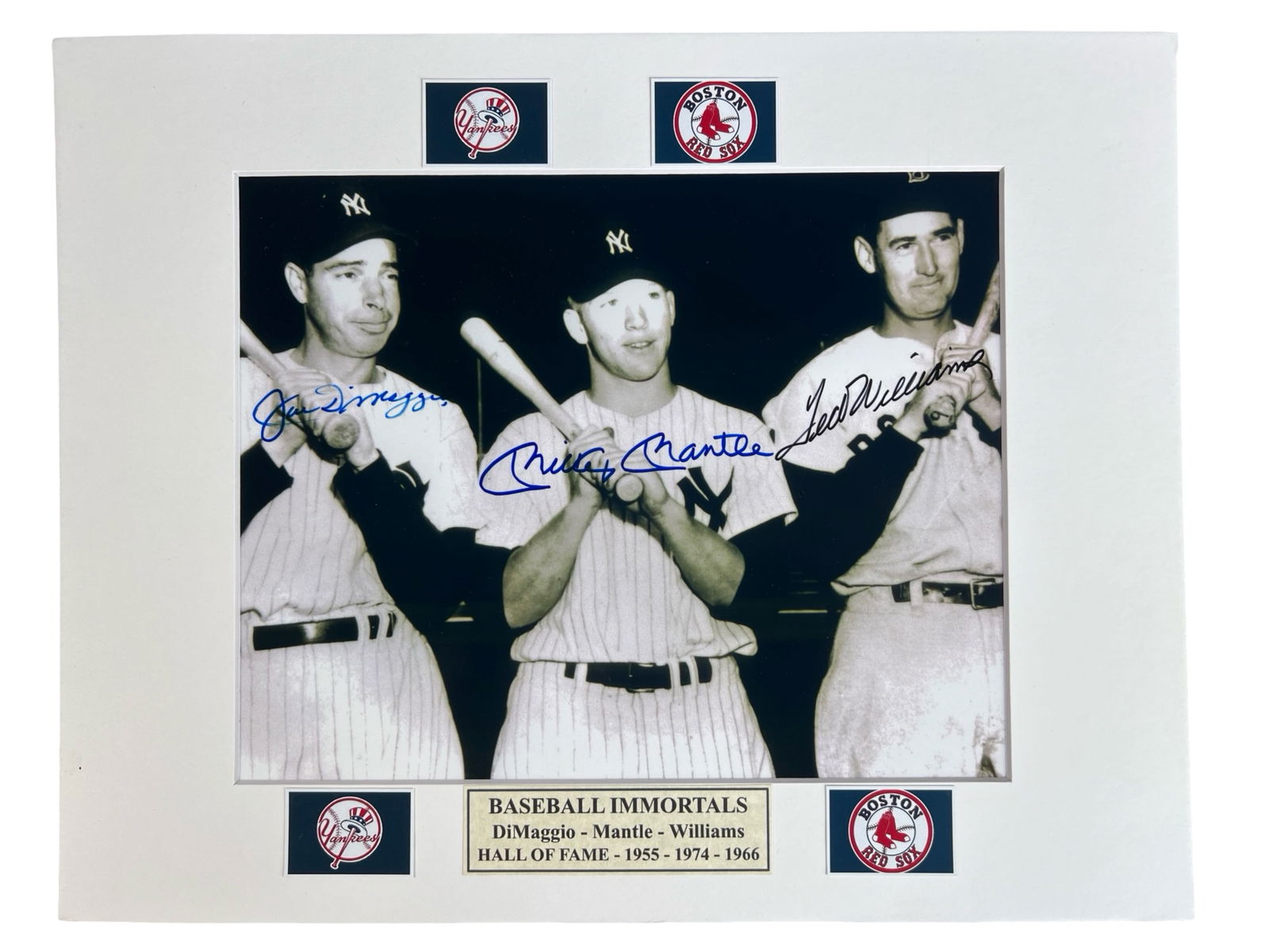 Baseball Immortals Triple-Signed Photo DiMaggio, M (1 of 4)