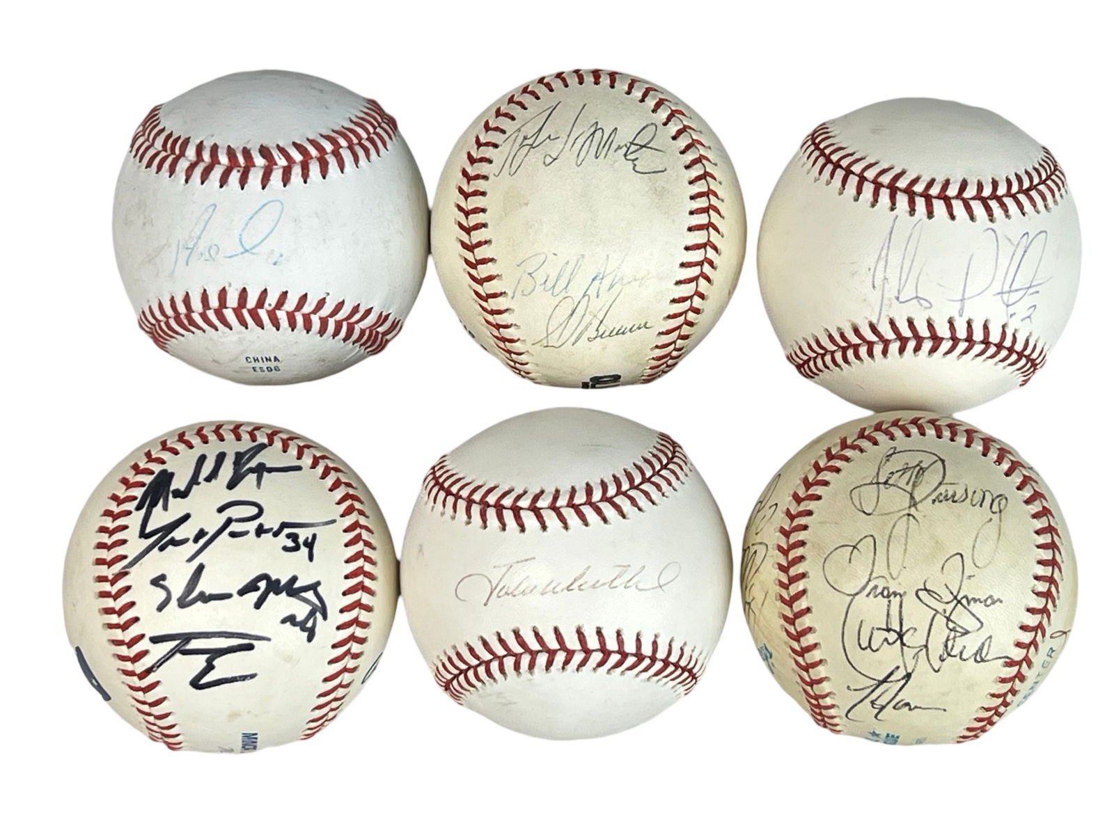 Lot of Six Signed Baseballs - Mixed Autographs (1 of 8)