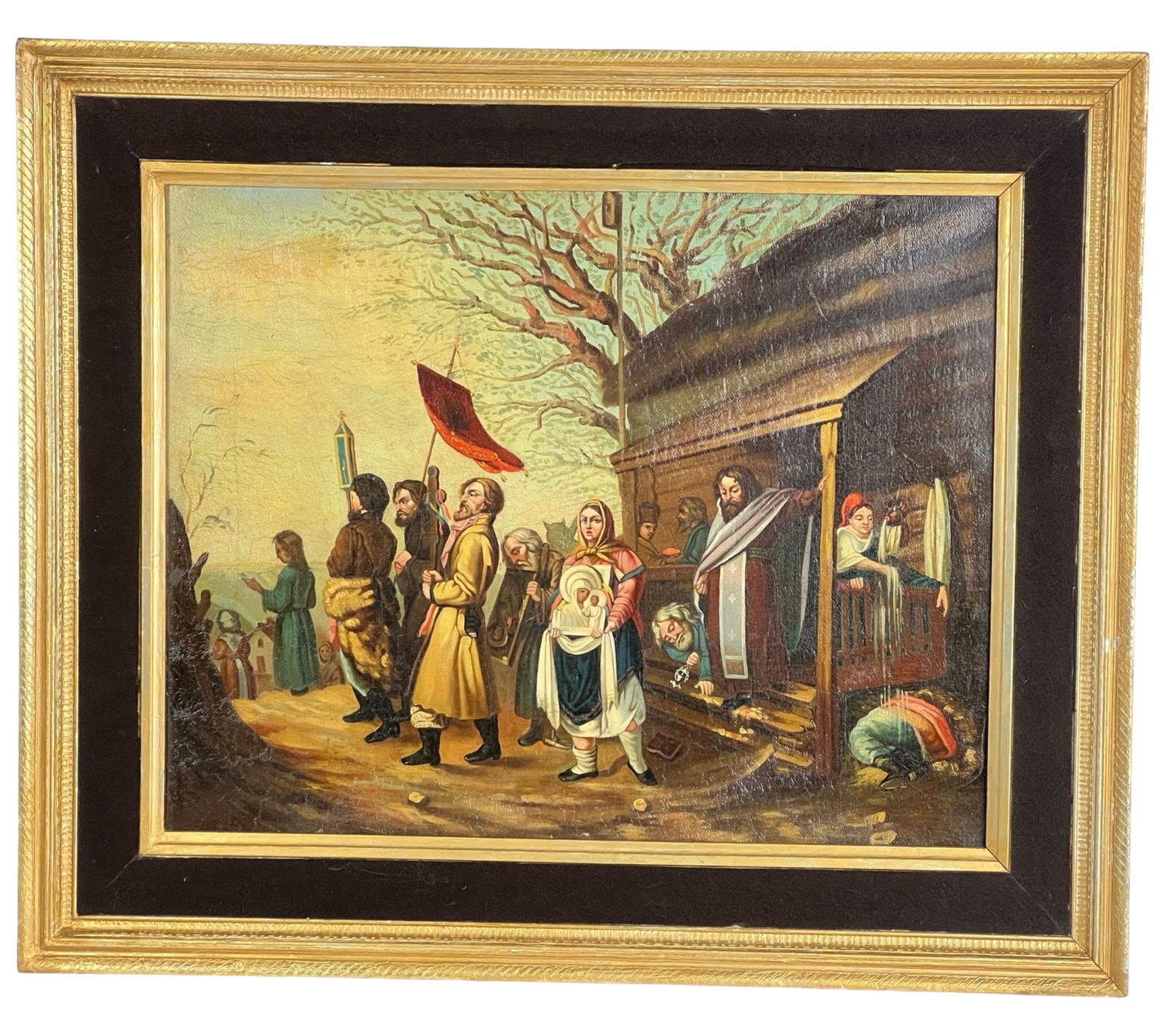 Religious Procession- Eastern European Painting (1 of 3)
