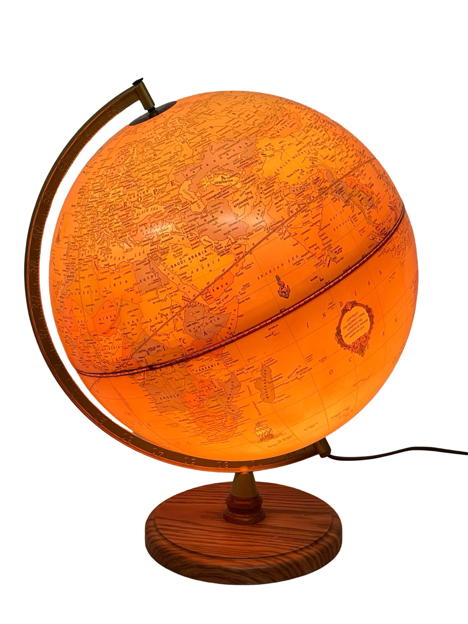 George F. Cram's Antique Illuminated World Globe (1 of 5)