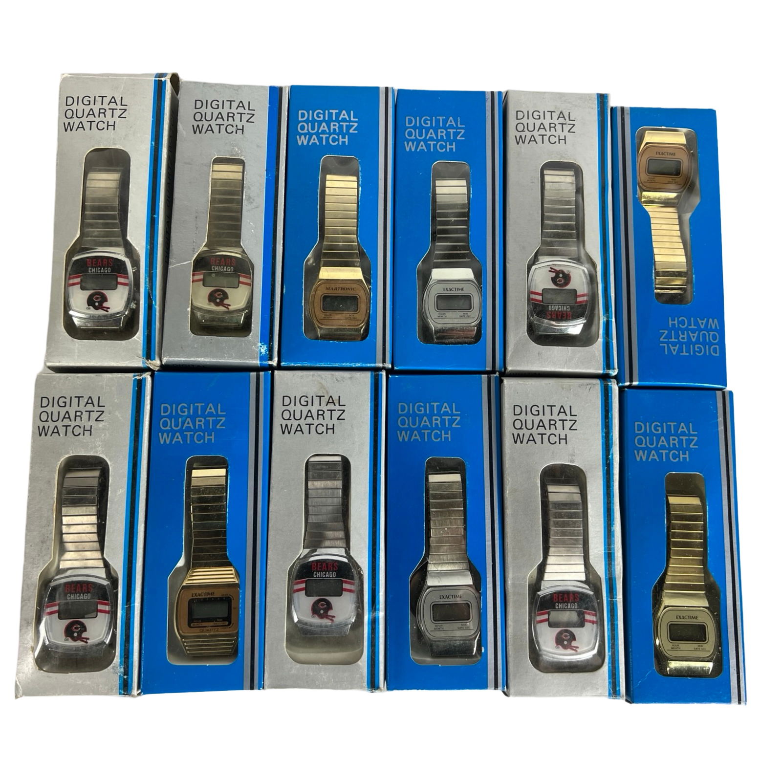 Group of Vintage Digital Quartz Watches from 70s: Group of Vintage Digital Quartz Watches from late 70s-early 80s. All in original boxes.