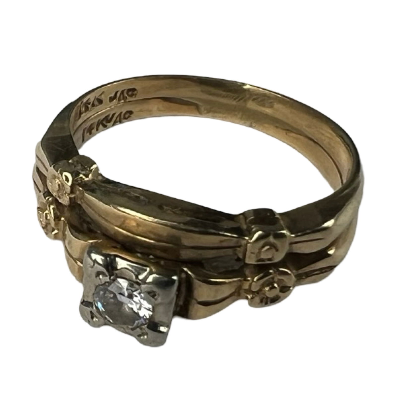 14k Gold Diamond Ladies Ring (1 of 3)
