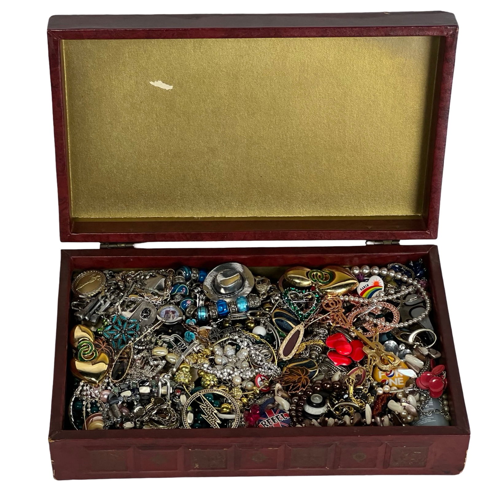 Box Filled with Unsearched Costume & Craft Jewelry (1 of 5)