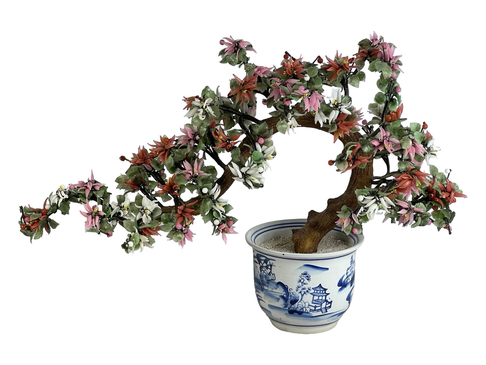 Large Chinese Tree-  Semi-Precious Stone Flowers (1 of 5)