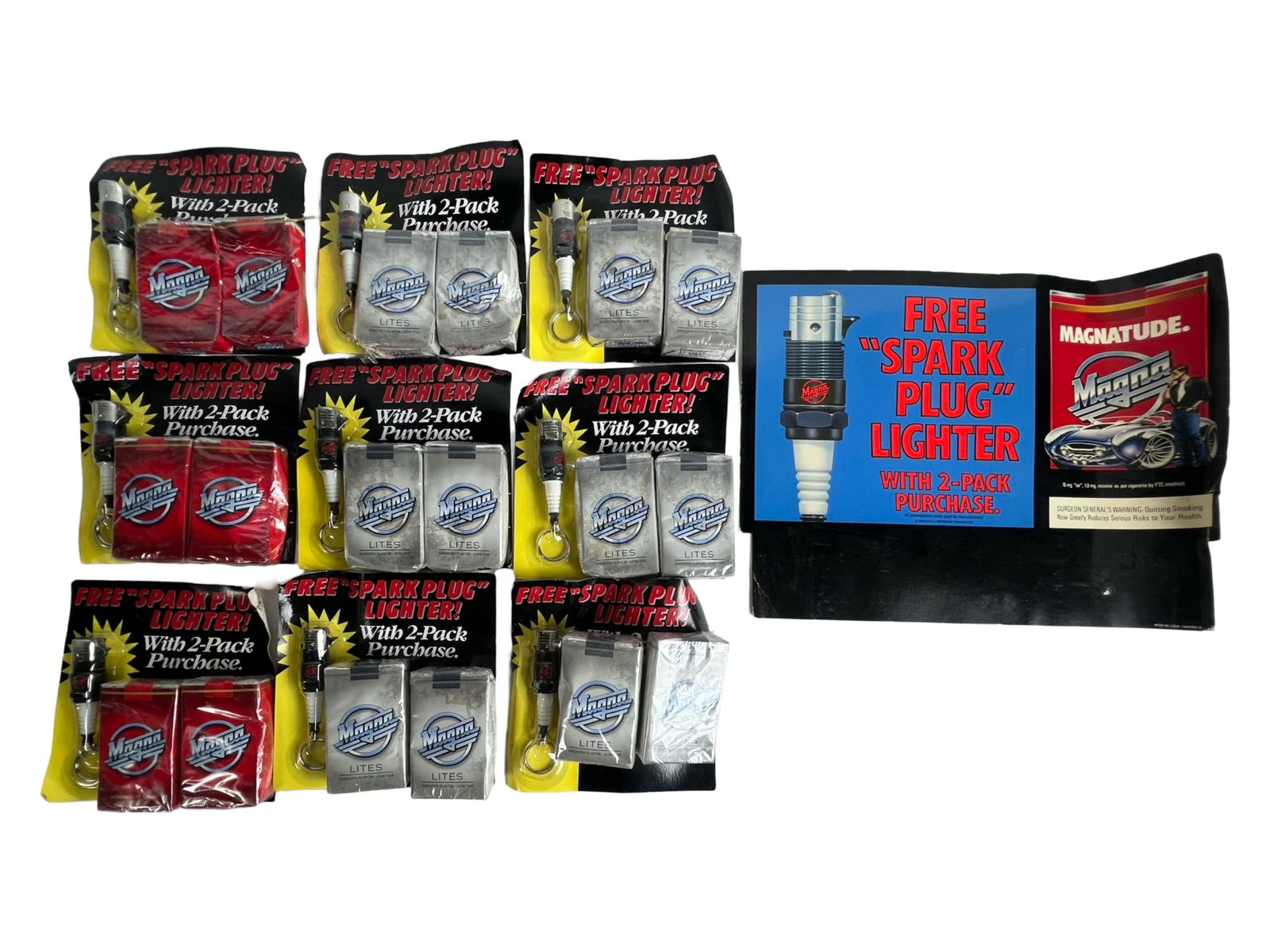 1990 Magna Cigarettes Promo Spark Plug Lighters (1 of 2)