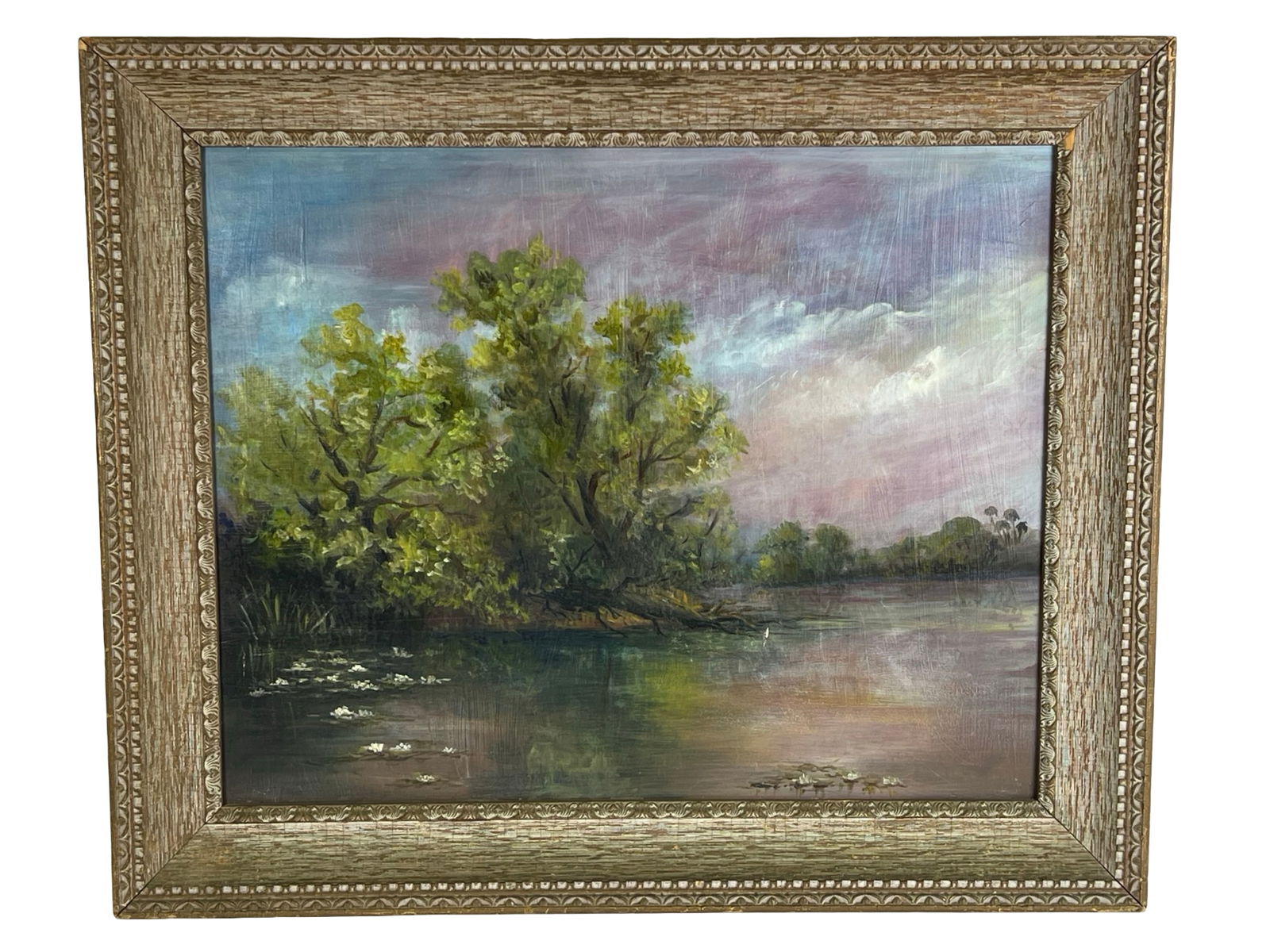 Tranquil Riverside Landscape Oil Painting (1 of 4)