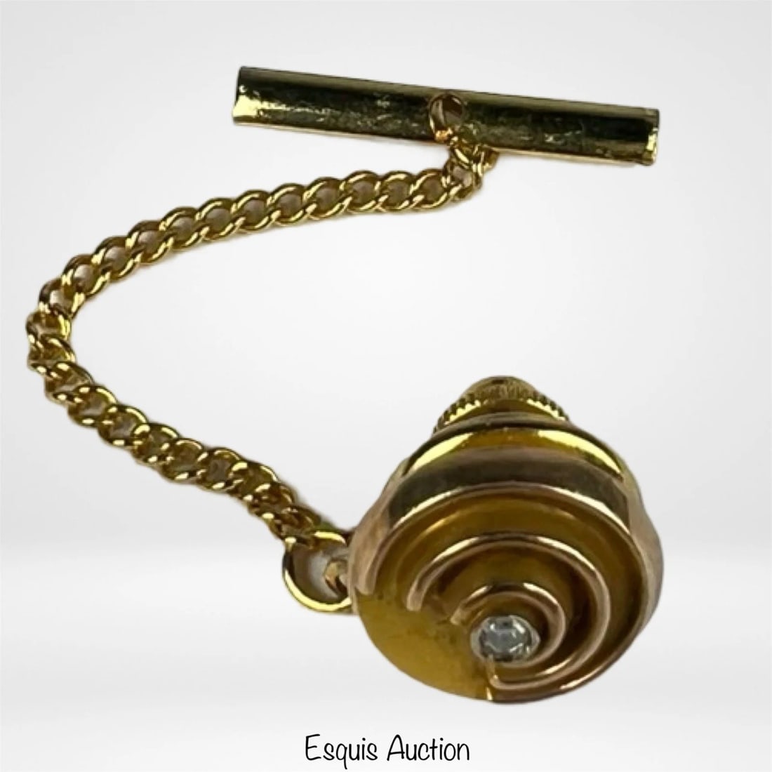10k Gold & Diamond Tie Tack Pin (1 of 3)