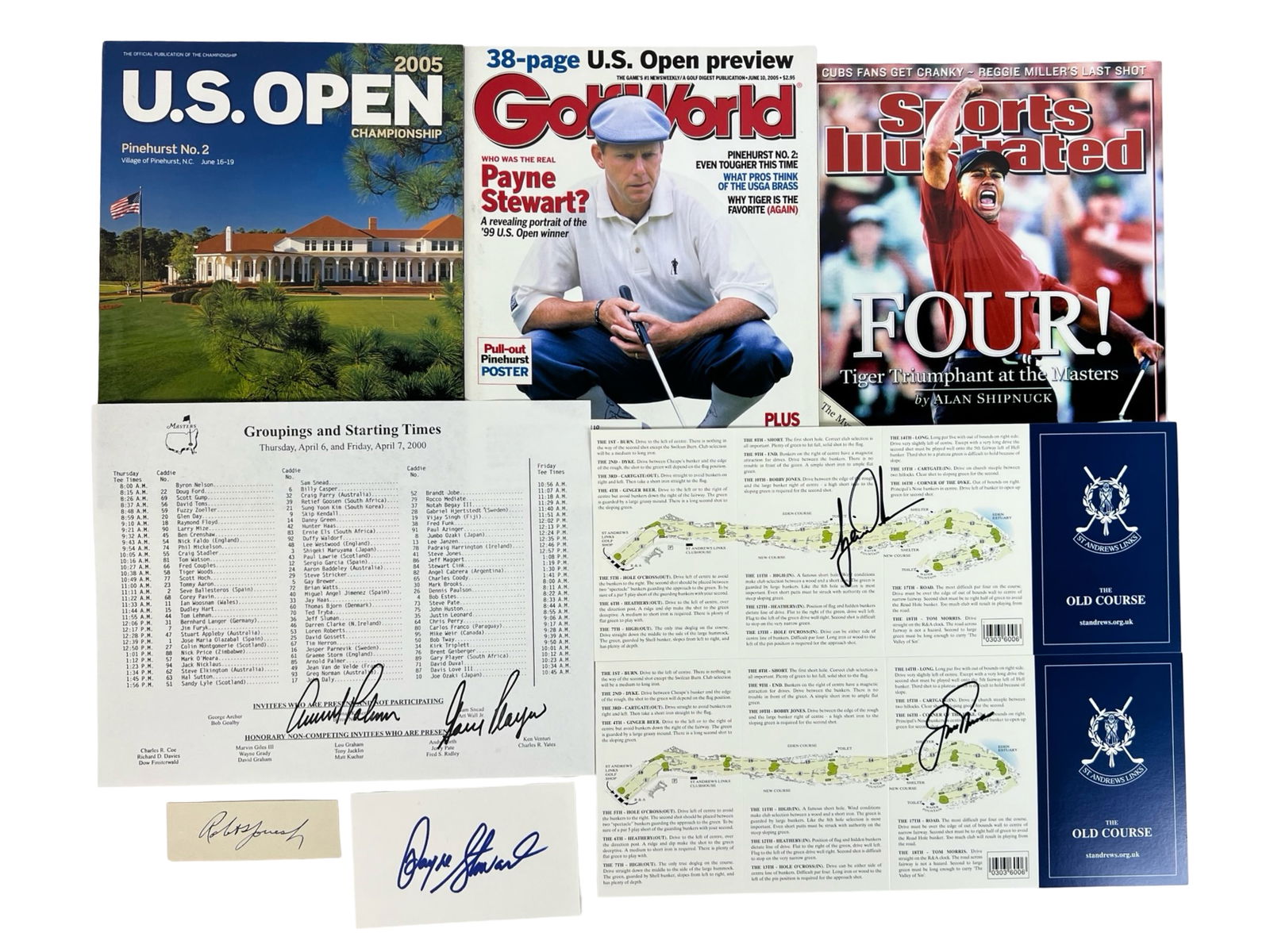 Golf Legends Autograph Collection- Woods, Palmer, (1 of 5)
