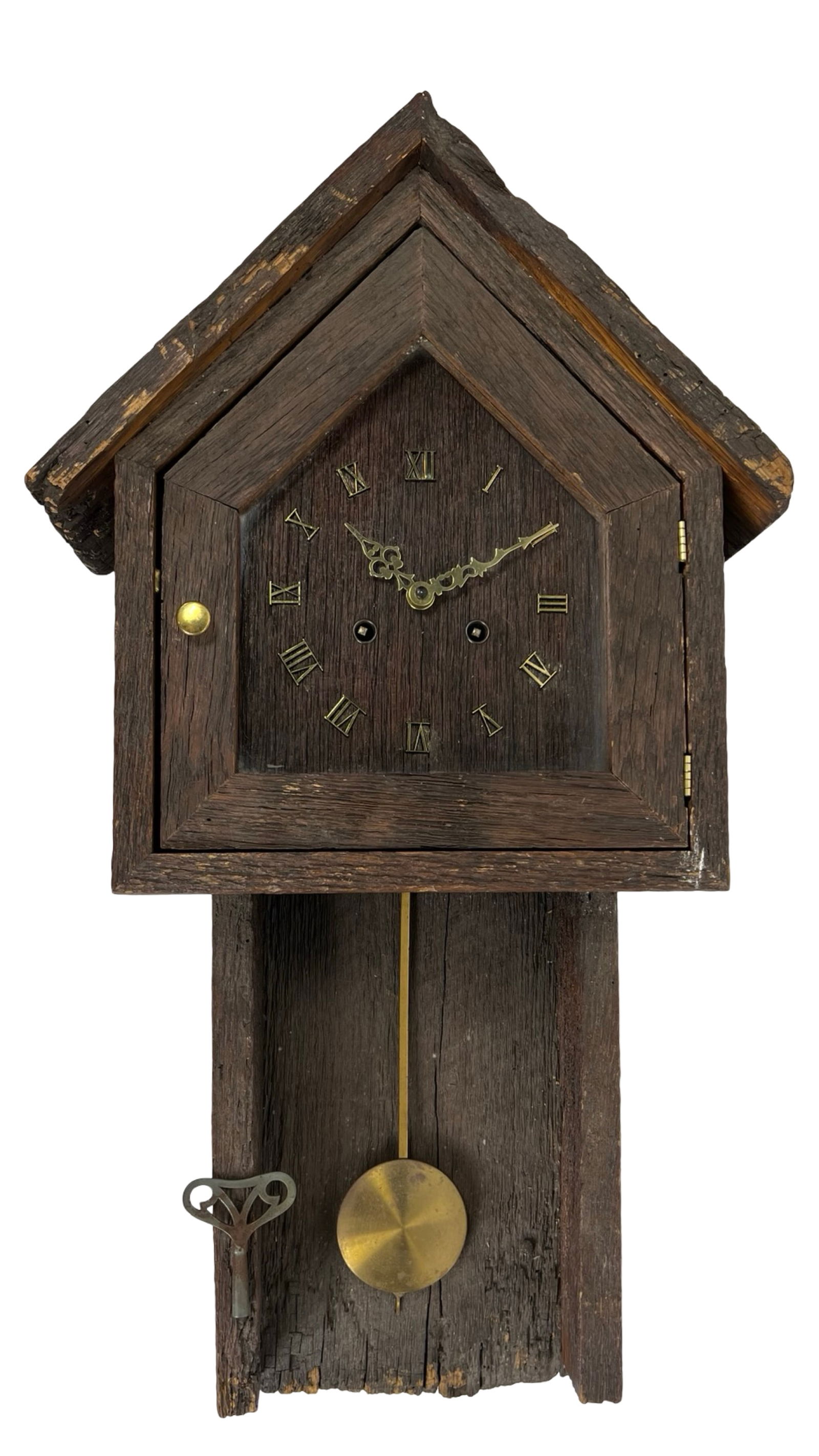 Vintage German Rustic Chalet Style Wall Clock (1 of 4)