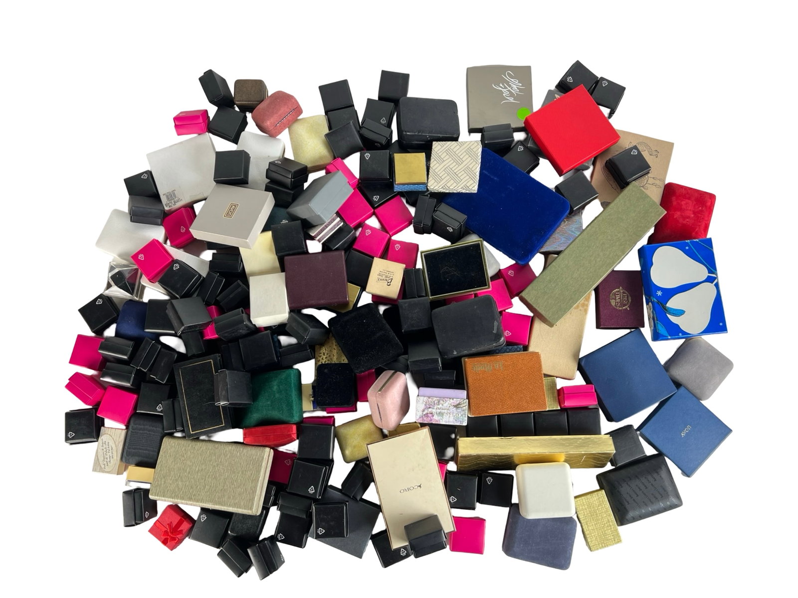 Large Assortment of Jewelry & Ring Boxes: Large Assortment of Jewelry & Ring Boxes. All empty.