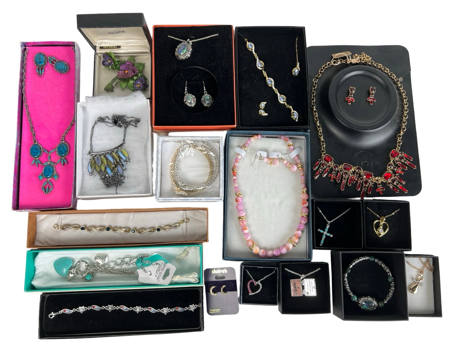 Group of Costume Jewelry: Assortment of Costume Jewelry- all in boxes, Mostly new