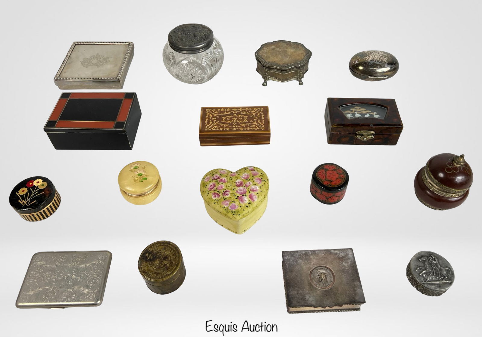 Assorted Vintage Decorative Trinket Jewelry Boxes (1 of 7)