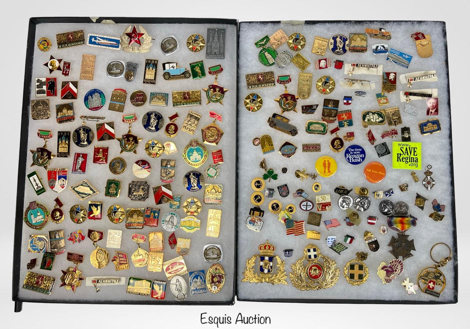 Vintage mostly Soviet Russian Propaganda Pins (1 of 3)