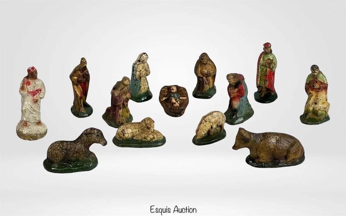 Antique German Nativity Christmas Figure Set (1 of 7)
