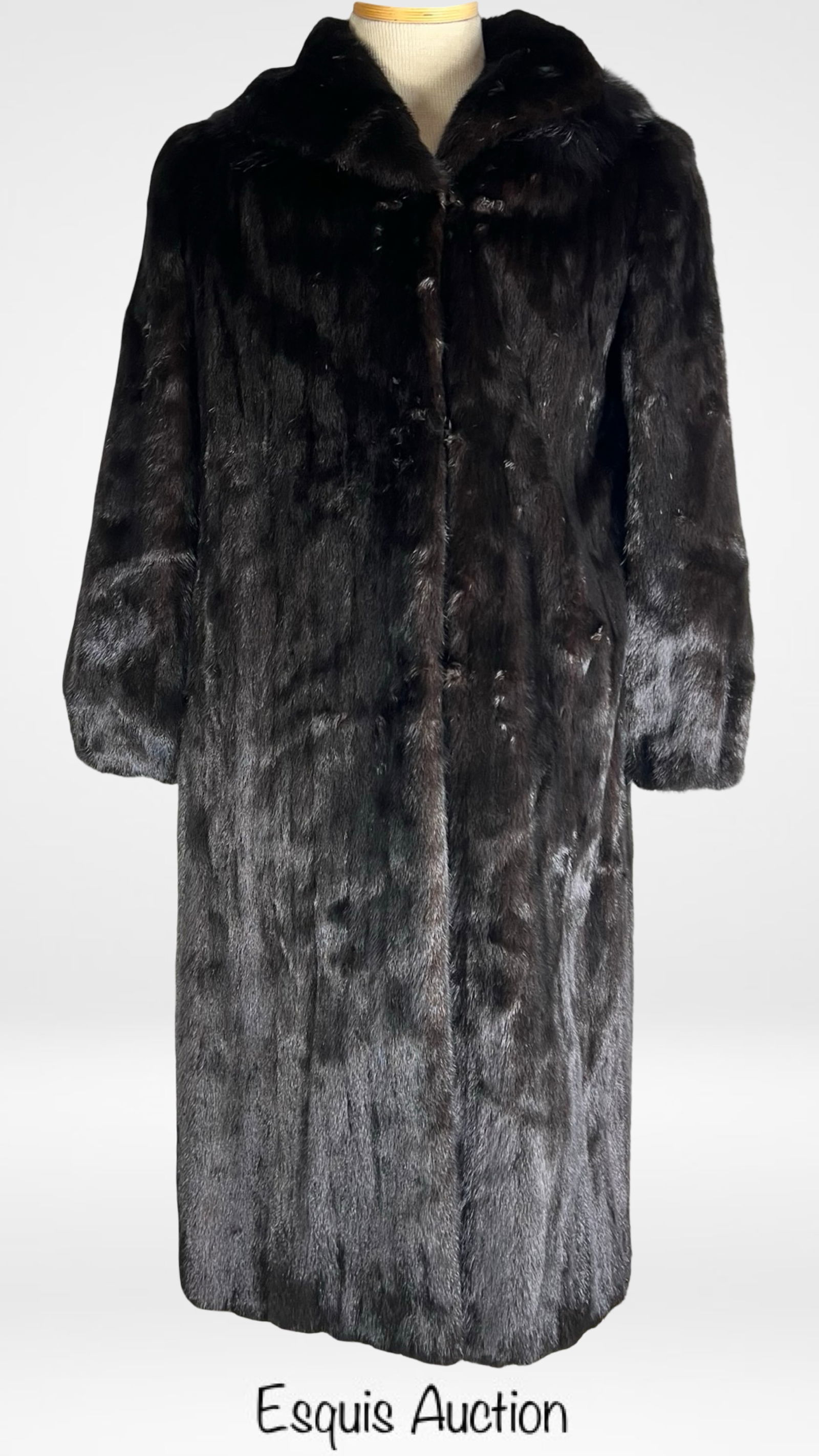 Lady's Genuine Mink Fur Coat with Hood by Evans (1 of 4)