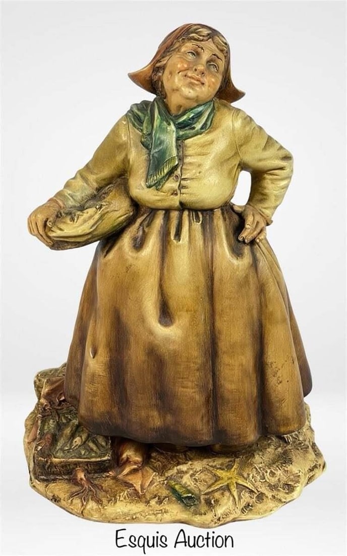 Antonio Borsato "Fish Vendor"  Italian Figurine (1 of 5)