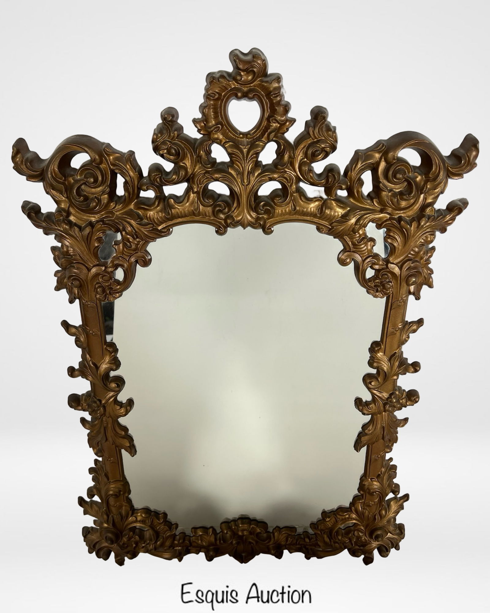 Vintage Rococo Style Gilt Wall Mirror Ornate Frame (1 of 2)