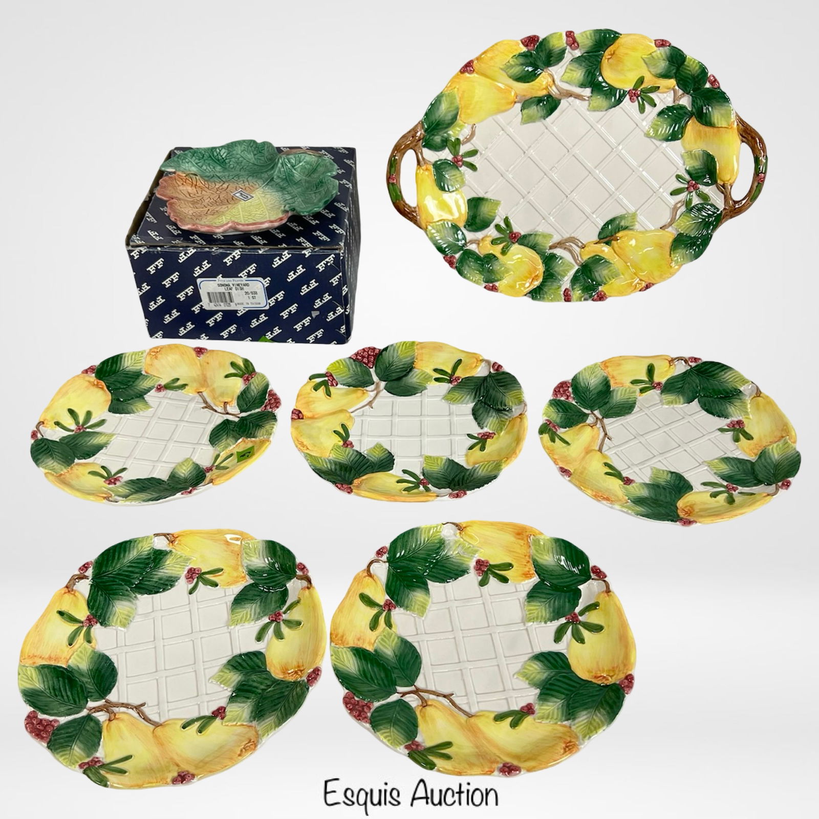 Fitz & Floyd Woodland Partridge & Leaf Plates (1 of 4)