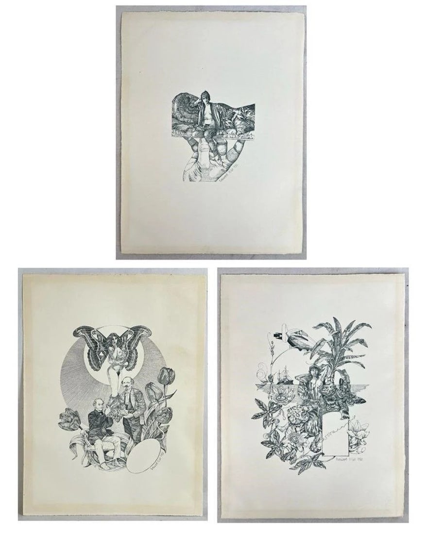 Owen Wood - Set of Three Limited Edition Lithogras (1 of 5)