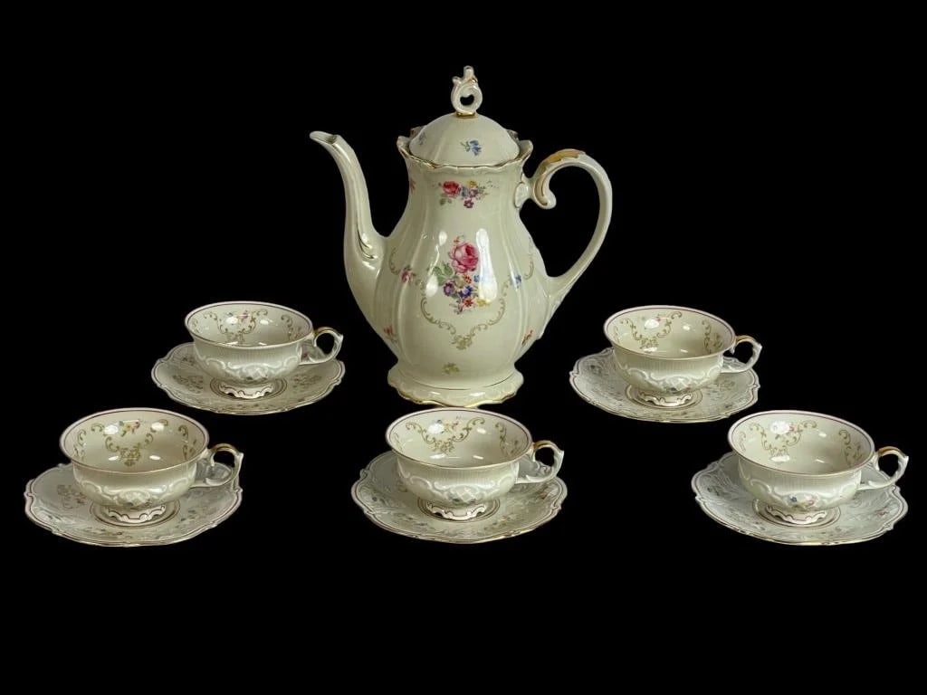 Reichenbach Rose Bouquet German Teapot Set (1 of 4)