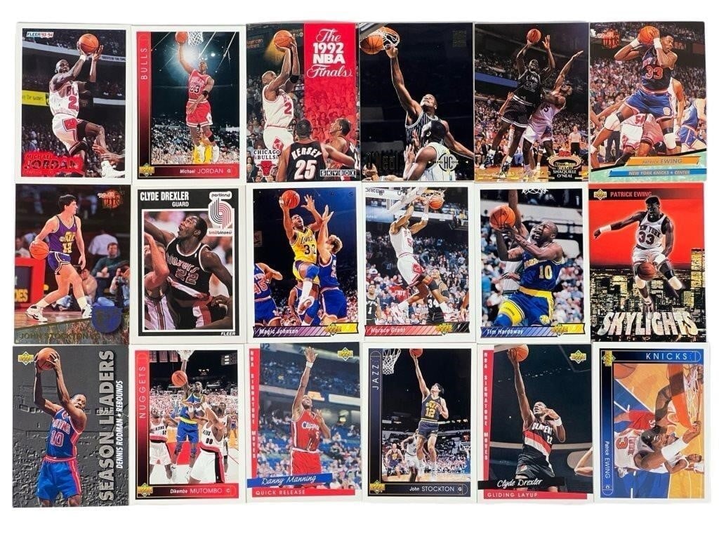 Early 90s HoF Basketball Stars Cards- Jordan, Shaq (1 of 1)