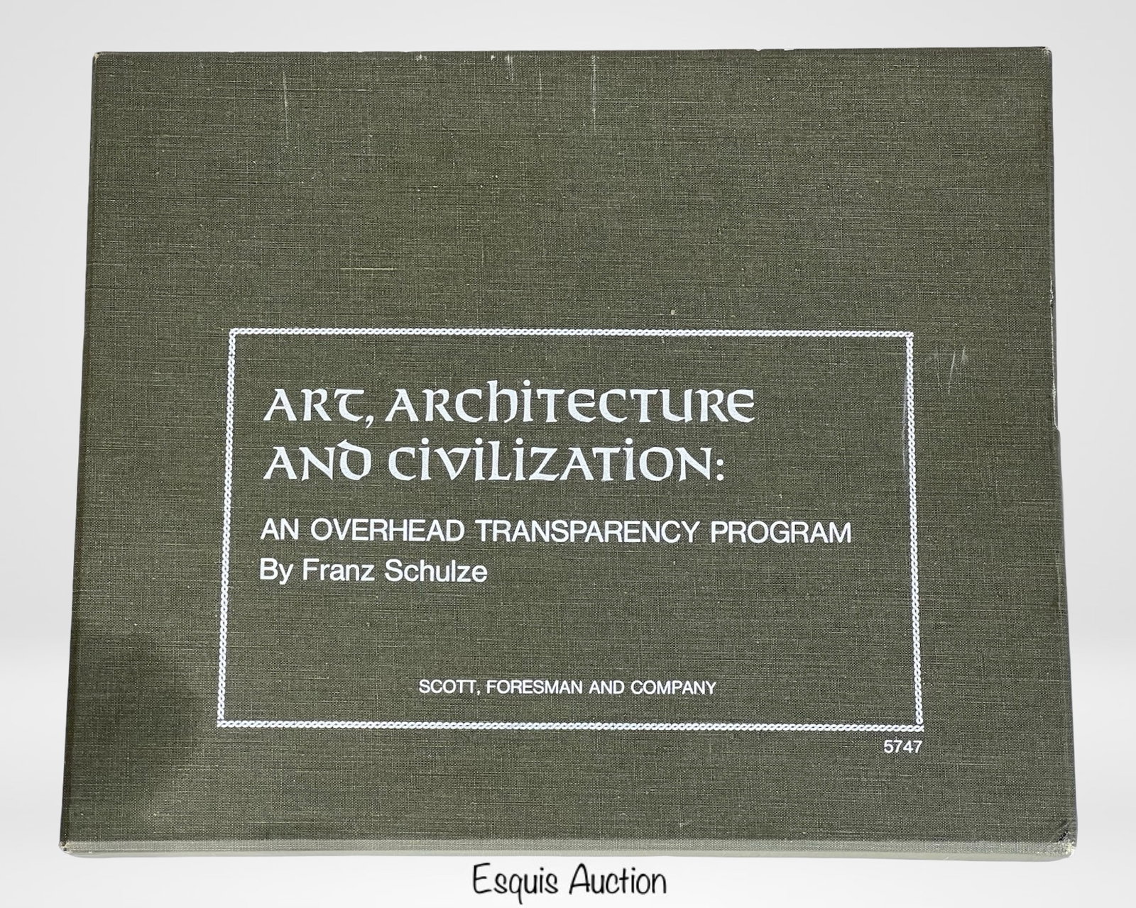 Art, Architecture & Civilization by Franz Schulze: A complete 1968 educational set titled Art, Architecture and Civilization: An Overhead Transparency Program by Franz Schulze, published by Scott, Foresman and Company. This boxed set includes a softco