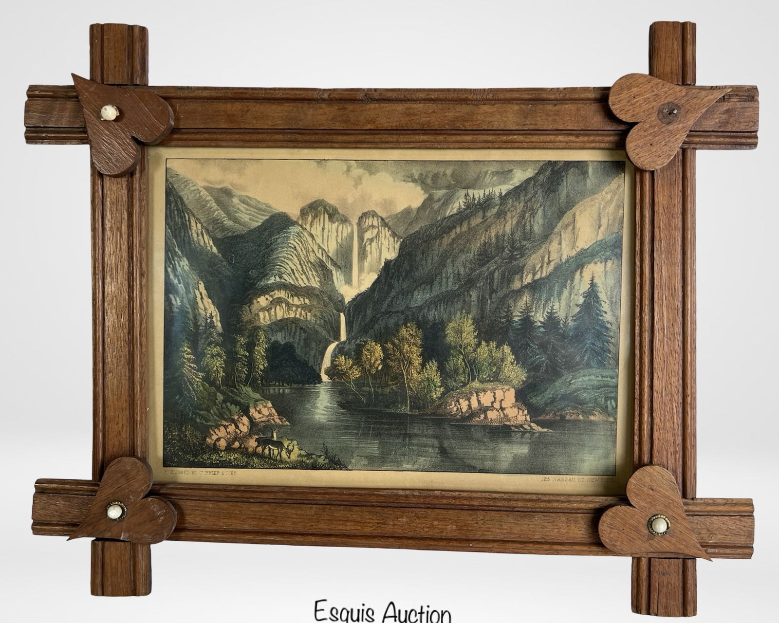 Currier & Ives Hand-Colored Lithograph (1 of 3)