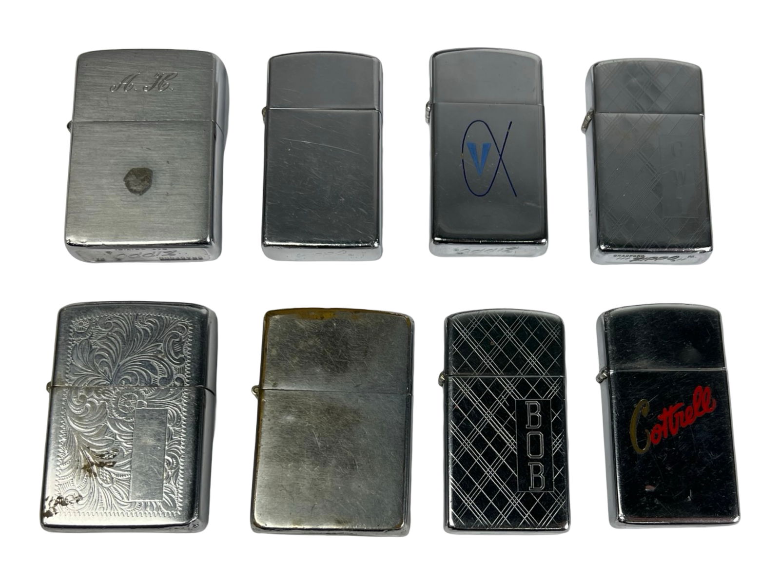 Group of Vintage Zippo Cigarette Lighters (1 of 3)