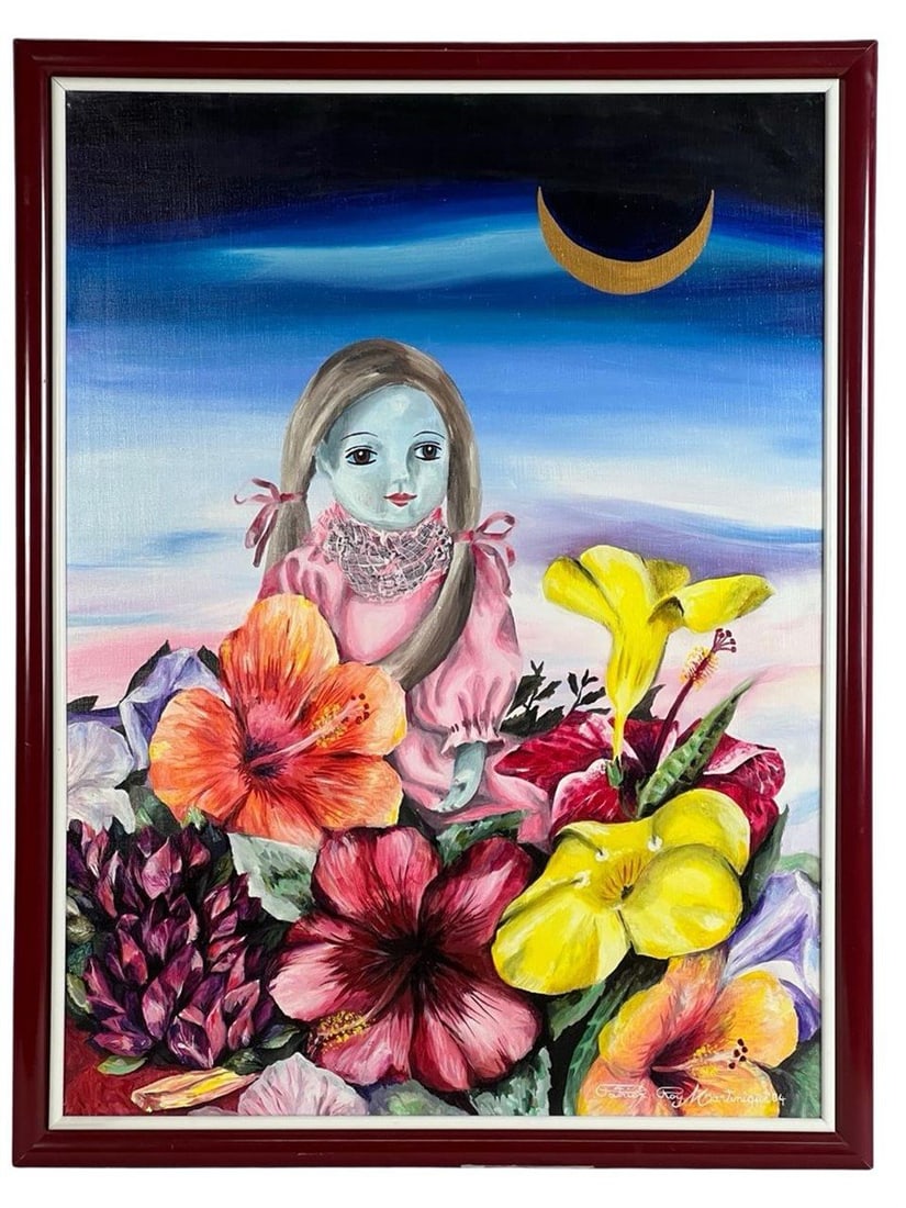 Patrick Roy- French Surrealistic Doll Oil Painting (1 of 5)