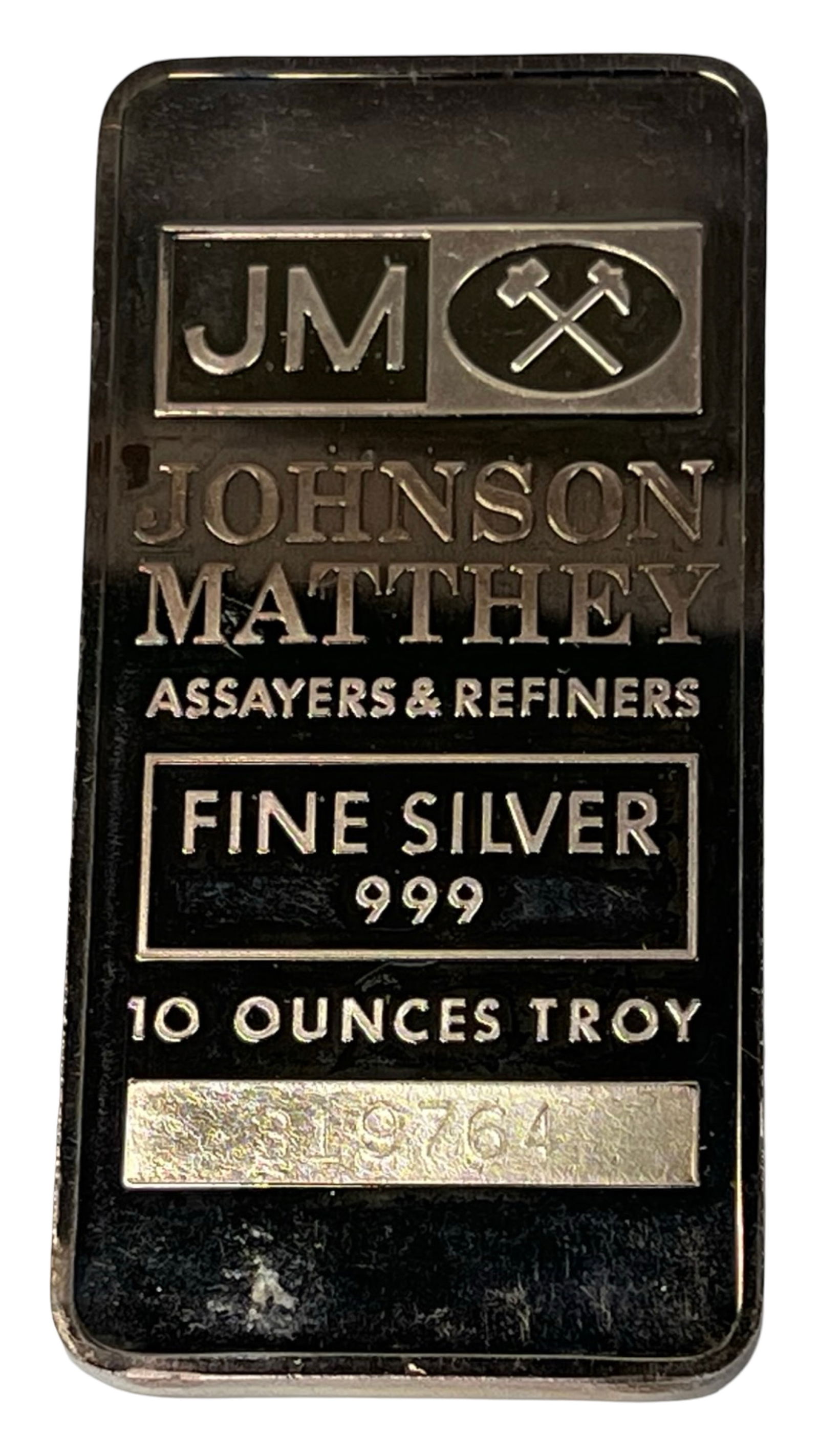 Johnson Matthey 10 Troy oz  .999 Fine Silver Bar (1 of 2)