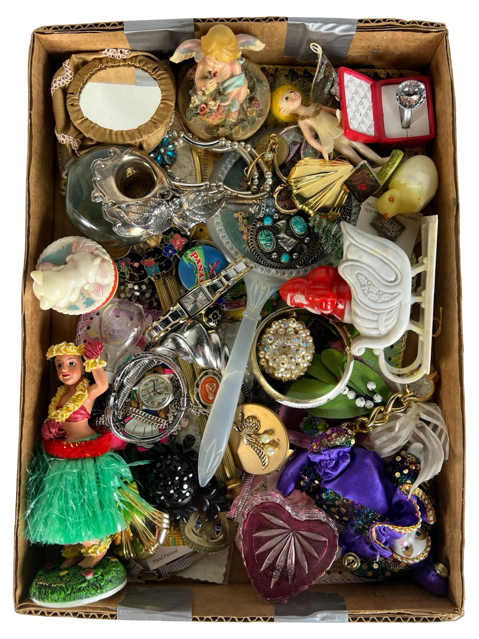 Grandma's Junk Drawer Lot- Knick-Knacks, Jewelry, (1 of 4)