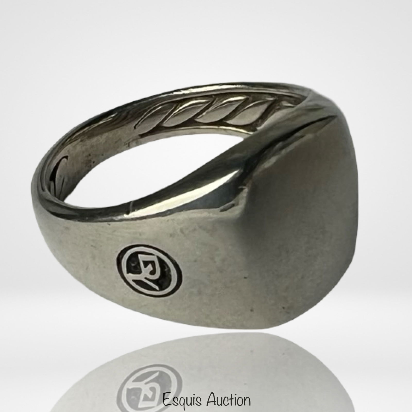 David Yurman Sterling Silver Men's Signet Ring (1 of 4)