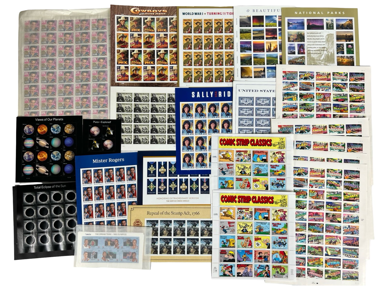 Collection of Uncancelled U.S. Stamp Sheets Blocks (1 of 5)