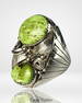 Navajo Sterling Silver Gaspeite Ring Margaret Lee
