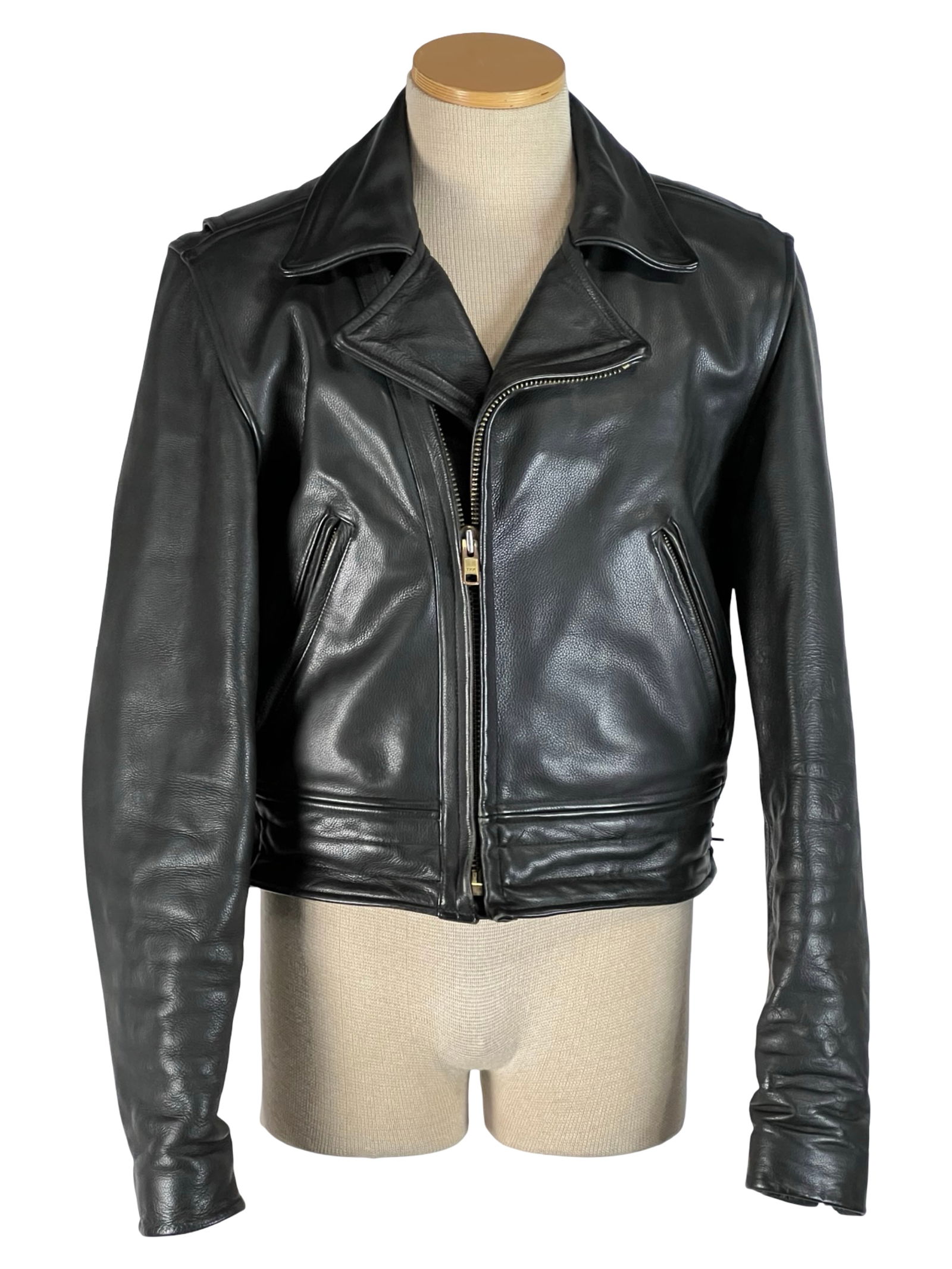San Diego Black Leather Motorcycle Jacket (1 of 3)